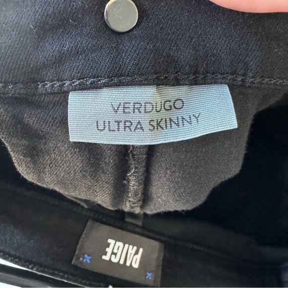 EUC Paige Skinny Black Maternity Jeans Transcend Verdugo size 26 - Picture 9 of 15